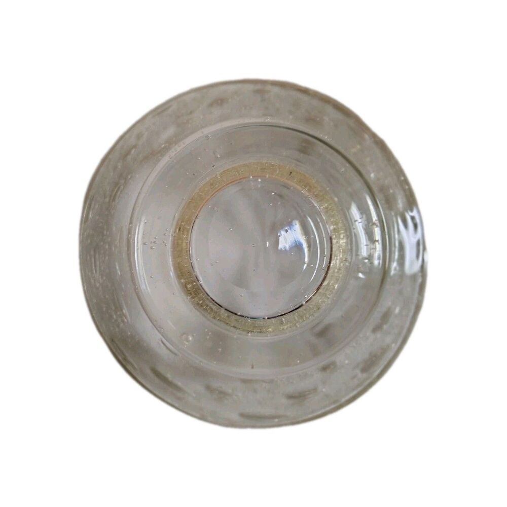 Vintage Hand Blown Bubble Glass Footed Bowl 8" Round 4" Tall - Picture 12 of 13